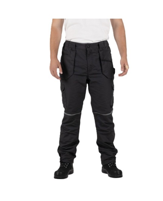 Pantaloni vatuiti tercot Ice, captuseala fleece, gri inchis