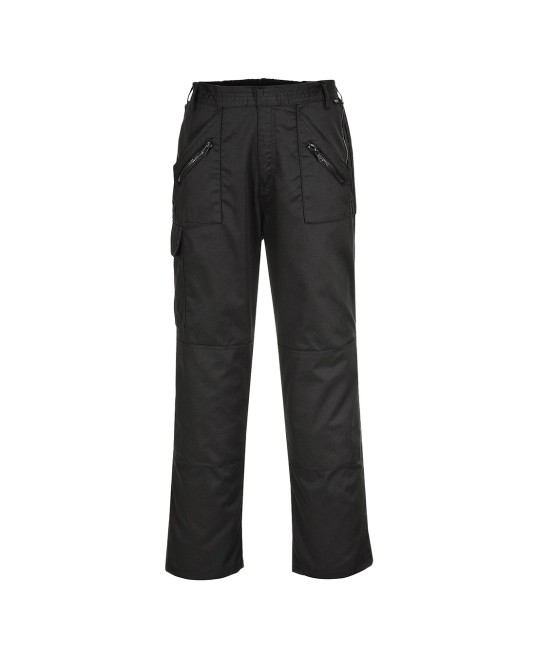 Pantaloni de lucru cu betelie elastica, multiple buzunare, tercot, 245g/m2 [C887] Negru