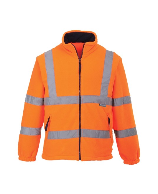 Fleece reflectorizant, inalta vizibilitate, rezistent la vant, 300g/m2 [ F300] Portocaliu