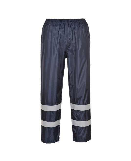 Pantaloni de ploaie impermeabili, dungi reflectorizante, IONA [F441] Bleumarin
