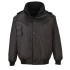 Jacheta de protectie vatuita. 3 in 1, model bomber, impermeabila, [F465] Negru