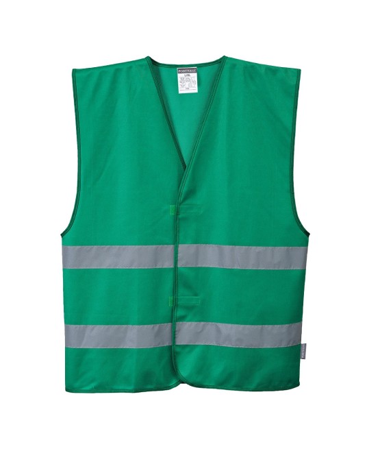 Vesta de protectie cu dungi reflectorizante, culori diverse [F474] Verde inchis