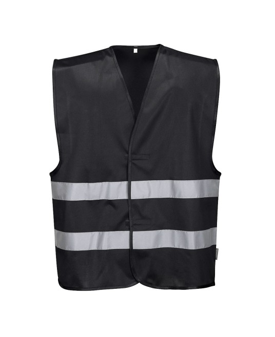 Vesta de protectie cu dungi reflectorizante, culori diverse [F474] Negru