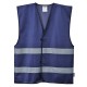 Vesta de protectie cu dungi reflectorizante, culori diverse [F474] Bleumarin