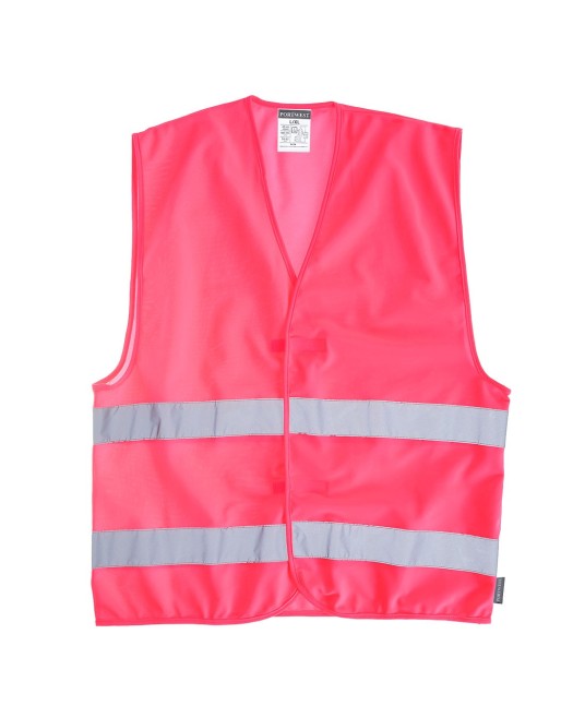 Vesta de protectie cu dungi reflectorizante, culori diverse [F474] Roz