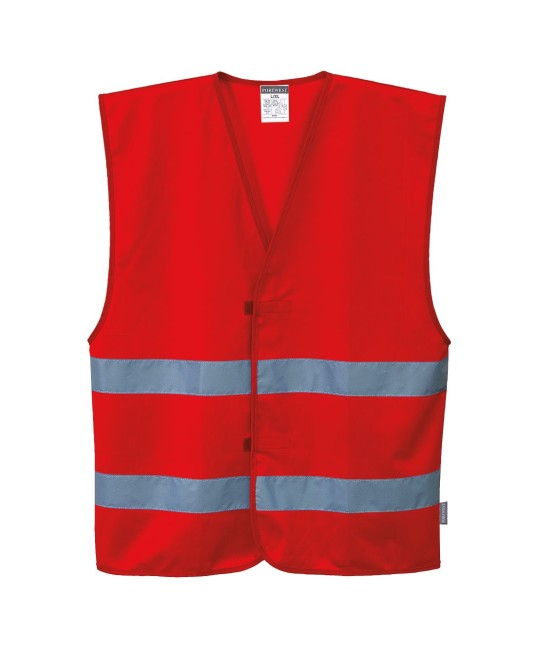 Vesta de protectie cu dungi reflectorizante, culori diverse [F474] Rosu