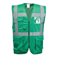 Vesta de protectie cu dungi reflectorizante, verde, bleumarin, albastru, rosu [F476] Verde inchis