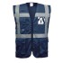 Vesta de protectie cu dungi reflectorizante, verde, bleumarin, albastru, rosu [F476] Bleumarin