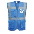 Vesta de protectie cu dungi reflectorizante, verde, bleumarin, albastru, rosu [F476] Albastru