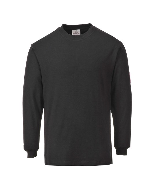 Tricou cu maneca lunga, ignifug si antistatic [FR11] Negru