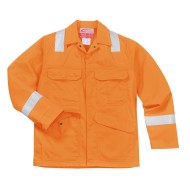 Jacheta de protectie ignifuga si antistatica, dungi reflectorizante[FR25] Portocaliu
