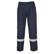 Pantaloni de protectie ignifuga si antistatica, dungi reflectorizante, HiVis[FR26] Bleumarin
