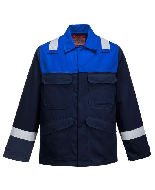 Jacheta ignifuga antistatica protectie arc electric Bizflame Plus [FR55] Bleumarin si Albastru