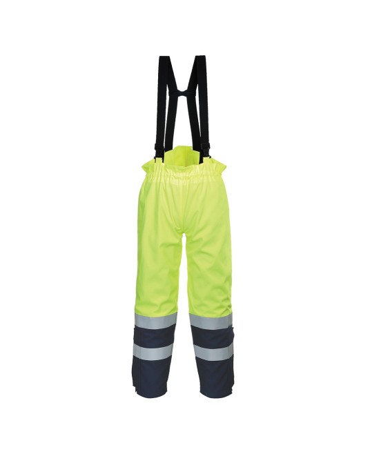 Pantaloni de protectie Bizflame Multi Arc Hi-Vis reflectorizant [FR78] Galben si bleumarin