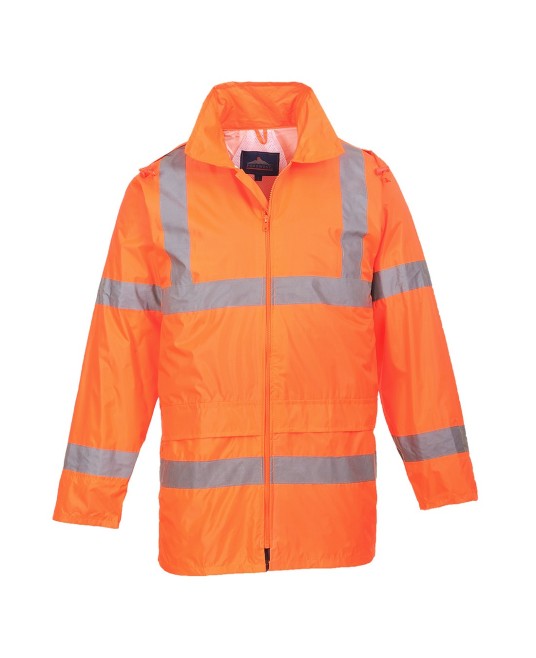 Jacheta de ploaie reflectorizanta, inalta vizibilitate, impermeabila [H440] Portocaliu