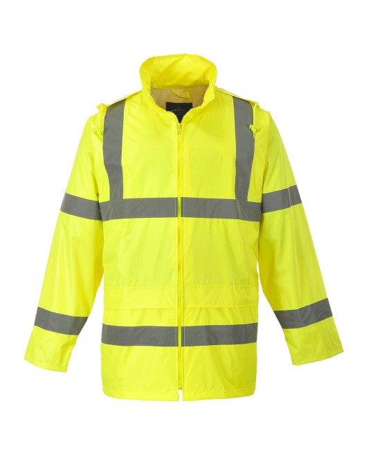 Jacheta de ploaie reflectorizanta, inalta vizibilitate, impermeabila [H440] Galben