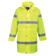 Pelerina de ploaie reflectorizanta lunga, impermeabila, inalta vizibilitate[H442] Galben