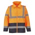 Jacheta de ploaie reflectorizanta, HiVis, impermeabila, bicolora [H443] Portocaliu si bleumarin