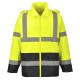 Jacheta de ploaie reflectorizanta, HiVis, impermeabila, bicolora [H443] Galben si bleumarin