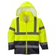 Jacheta de ploaie reflectorizanta, HiVis, impermeabila, bicolora [H443] Galben si bleumarin
