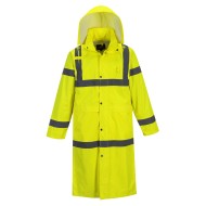 Pelerina de ploaie reflectorizanta lunga, impermeabila, inalta vizibilitate [H445] Galben