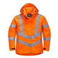 Jacheta impermeabila reflectorizanta pentru femei, inalta vizibilitate [LW70] Portocaliu