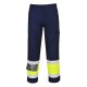 Pantaloni de protectie Multinorm: ignifuga reflectorizanta, antistatica, chimica [MV26] Galben si bleumarin