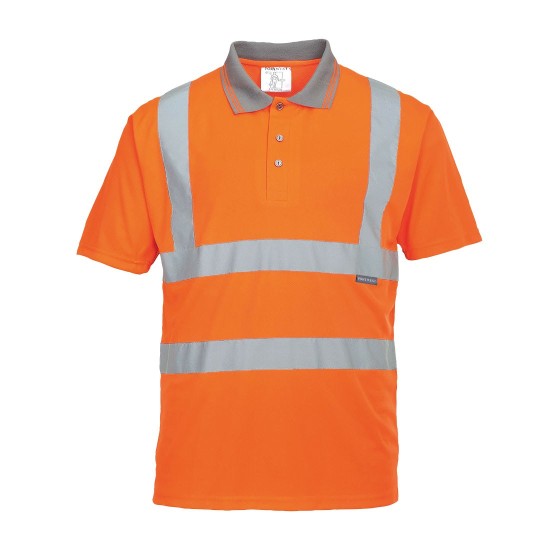 Tricou polo cu maneca scurta reflectorizant, HiVis, 175g/m2 [RT22] Portocaliu