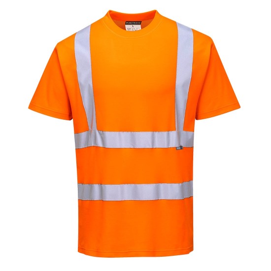 Tricou de protectie reflectorizant cu maneca scurta, inalta vizibilitate, Portocaliu Tricou de protectie reflectorizant cu maneca scurta, inalta vizibilitate, Portocaliu