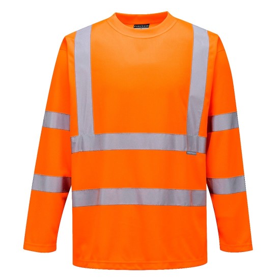 Tricou cu Maneci Lungi Hi-Vis reflectorizant, Portocaliu Tricou cu Maneci Lungi Hi-Vis reflectorizant, Portocaliu
