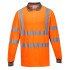 Tricou reflectorizant polo cu maneca lunga, inalta vizibilitate, 175g/m2 [S271] Portocaliu