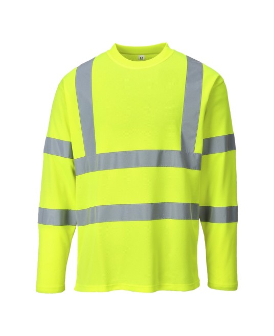 Tricou Hi-Vis reflectorizant cu maneci lungi, Galben