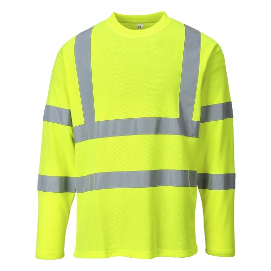 Tricou Hi-Vis reflectorizant cu maneci lungi, Galben Tricou Hi-Vis reflectorizant cu maneci lungi, Galben