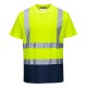 Tricou cu maneca scurta bicolor, reflectorizant, inalta vizibilitate, Galben si bleumarin Tricou cu maneca scurta bicolor, reflectorizant, inalta vizibilitate, Galben si bleumarin