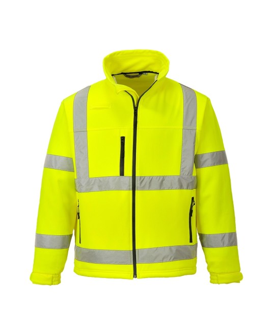 Jacheta softshell reflectorizanta, inalta vizibilitate, 3 straturi, Galben