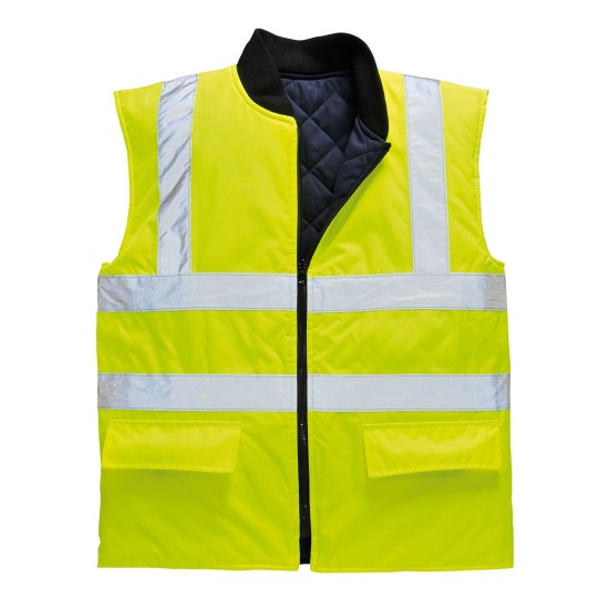 Vesta vatuita reflectorizanta, impermeabila, reversibila [S469] Galben