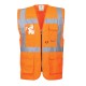 Vesta de protectie reflectorizanta, cu fermoar, galben, portocaliu, rosu, Portocaliu Vesta de protectie reflectorizanta, cu fermoar, galben, portocaliu, rosu, Portocaliu