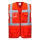 Vesta de protectie reflectorizanta, cu fermoar, galben, portocaliu, rosu, Rosu Vesta de protectie reflectorizanta, cu fermoar, galben, portocaliu, rosu, Rosu
