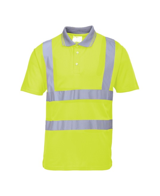 Tricou polo cu maneca scurta reflectorizant, HiVis, 175g/m2, Galben