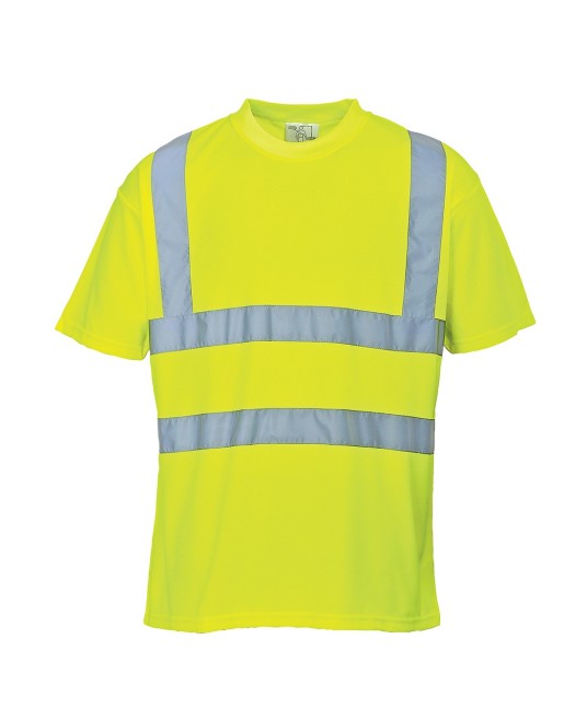 Tricou cu maneca scurta reflectorizant, pentru temperaturi ridicate, Galben