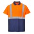 Tricou Polo Doua tonuri  [S479] Portocaliu si bleumarin