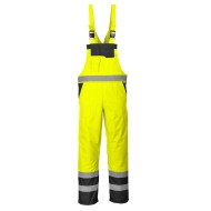 Salopeta de protectie cu pieptar, HiVis, reflectorizanta,impermeabila[S488] Galben si negru