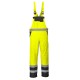 Salopeta de protectie cu pieptar, HiVis, reflectorizanta,impermeabila, Galben si negru