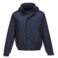 Jacheta vatuita cu gluga, impermeabila, captuseala fleece [S503] Bleumarin