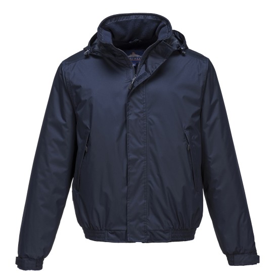 Jacheta vatuita cu gluga, impermeabila, captuseala fleece, Bleumarin Jacheta vatuita cu gluga, impermeabila, captuseala fleece, Bleumarin