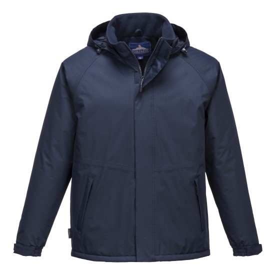 Jacheta vatuita cu gluga, impemeabila, captuseala fleece, Bleumarin Jacheta vatuita cu gluga, impemeabila, captuseala fleece, Bleumarin