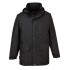 Jacheta de protectie vatuita, cu gluga, impermeabila, captusita cu fleece, Negru