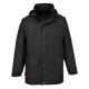 Jacheta de protectie vatuita, cu gluga, impermeabila, captusita cu fleece, Negru Jacheta de protectie vatuita, cu gluga, impermeabila, captusita cu fleece, Negru