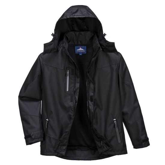 Jacheta de protectie impermeabila, colectia Extreme Rainwear, Negru