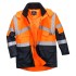 Jacheta impermeabila reflectorizanta, HiVis, bicolora, Portocaliu si bleumarin